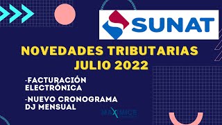 NOTICIAS TRIBUTARIAS SUNAT Julio 2022 [upl. by Yrok]