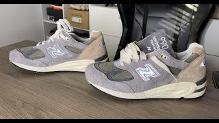 “Teddy Santis” New Balance 990v2 MiUSA Marblehead Incense On Feet Review [upl. by Ailbert]