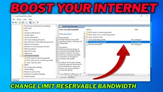 Change Limit Reservable Bandwidth and Speed up Internet Speed  2024 [upl. by Aehsal702]