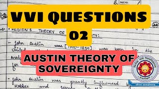 vbu Critically examine the Austin theory of sovereignty  BA political science semester 1 [upl. by Inami]