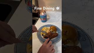 Country Club Dinner 🤵‍♂️ finedining microchip dinner bobjoyce tracker instantpotatoes [upl. by Ulrike474]