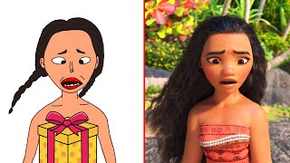 Moana Funny Drawing Meme  How Far Ill Go Song [upl. by Wilona]