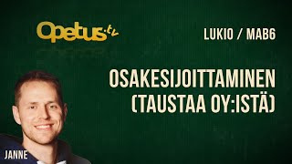 Osakesijoittaminen taustaa Oyistä [upl. by Htidra]