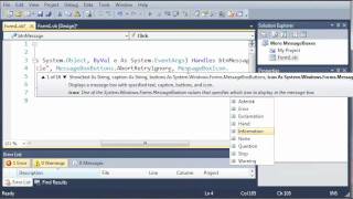 Visual Basic Tutorial  40  MessageBox Input [upl. by Keily884]