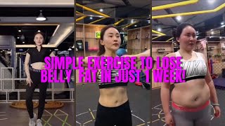 Simple Exercise To Lose Belly Fat in Just 1 Week [upl. by Suoirtemed]