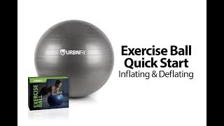 How to inflate and delate Exercise Balls  URBNFit [upl. by Dafodil]