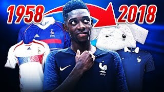 10 MAILLOTS HISTORIQUES DE LEQUIPE DE FRANCE [upl. by Eruot560]