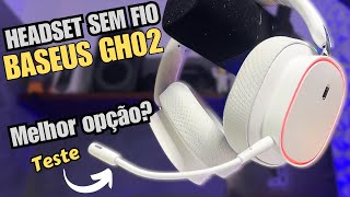 Headset Baseus GHO2 Gamer sem fio  Um semana de uso teste de mic [upl. by Samford]