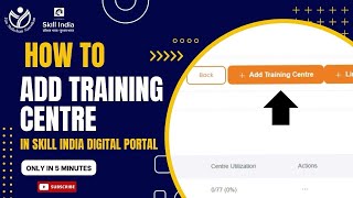 Skill India training centre  How to add training centre in SIDH portal [upl. by Ruphina678]