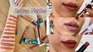 Top 8 best nude brown lipsticks for all skintones  starting ₹90😍  kp styles [upl. by Ackler]