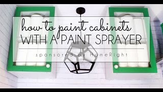 How to Paint Cabinets with a HomeRight Paint Sprayer [upl. by Morganne]