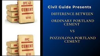 Difference between Ordinary Portland cement vs Pozzolona Portland cement [upl. by Stovall966]