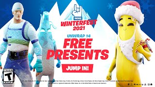 FORTNITE WINTERFEST 2021 EVENT ALL PRESENTS [upl. by Hadlee]