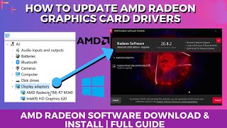 How to Update AMD Radeon Graphics Card Drivers  AMD Radeon Software Download amp Install  Full Guide [upl. by Ekenna872]