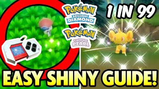 EASY SHINY HUNTING GUIDE How to use the POKERADAR in Pokemon Brilliant Diamond and Shining Pearl [upl. by Hedve]