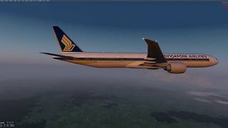 Amazing nighttime arrival into flytampa Sydney over ORBX v2 Australia at night [upl. by Nairrod]