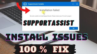 Fix Dell SupportAssist Installation Failed HINDI 🔥  Dell supportassist not working windows 10 😭 [upl. by Tani]