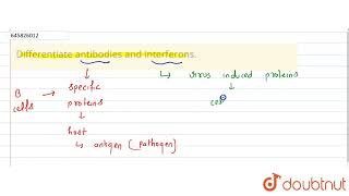 Differentiate antibodies and interferons  CLASS 12  HUMAN HEALTH AND DISEASE  BIOLOGY  Doub [upl. by Henrik]