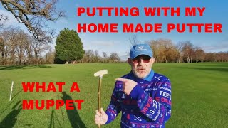 Playing with my home made putter [upl. by Lyrred]