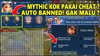 AUTO VIRAL BOCAH MYTHIC Ketahuan PAKAI CHEAT LAGMOONTON TOLONG BAN AKUN BOCAH INI [upl. by Frohman]