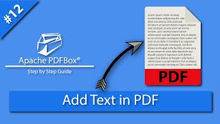 Add Text in the PDF Pdfbox add text to existing pdf Apache PDFBox Tutorial [upl. by Naillimxam]