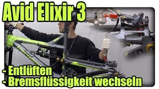 Avid Elixir entlüften  Bremsflüssigkeit wechseln  Bremse entlüften Tutorial Deutsch HD [upl. by Rica]