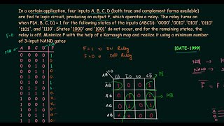 GATE Solved Problems 1999  Karnaugh Map  Digital Electronics [upl. by Anahsar]