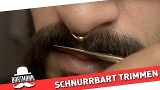 Schnurrbart trimmen schneiden und stylen  How To by BARTMANN [upl. by Biddy]