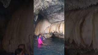 Inside the Tolantongo cave waterfall Grutas Tolantongo Mexico [upl. by Leirea]