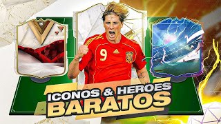 LOS 10 MEJORES ICONOS Y HEROES BARATOS DE EA FC 24 [upl. by Elvyn]