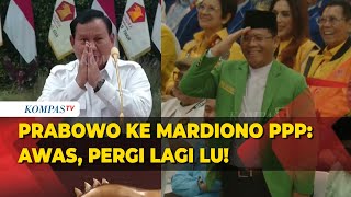 Canda Prabowo ke Mardiono PPP di Rapimnas Gerindra Awas Pergi Lagi Lu [upl. by Karee]