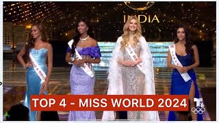 TOP 4  MISS WORLD 2024 [upl. by Eihtur]