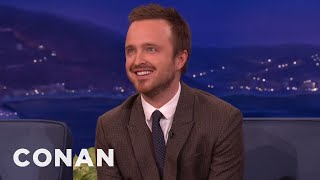 Aaron Paul Regrets Serving Champagne To Fans  CONAN on TBS [upl. by Mloclam]