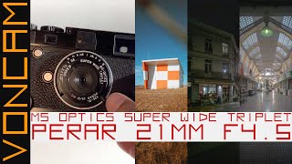 Pancake 21mm f45 Review of the subcompact MSOptics Perar Mmount Lens for Film amp Digital Cameras [upl. by Ansell]