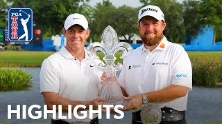 McIlroy and Lowry’s winning highlights from Zurich Classic  2024 [upl. by Anialad643]