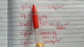 Relationship between kgm3 to gcm3 and gcm3 to kgm3 🤔🤔in easy way [upl. by Thebault]