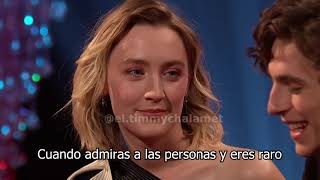 Timothée Chalamet y Saoirse Ronan en TGNS subs español [upl. by Grim]