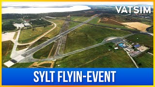 Vatsim Sylt Flyin Event  IFR flight from Bergen ENBR into Sylt EDXW and VFR afterwards [upl. by Cristie446]