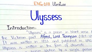 Ulysses  Summary  Themes  Tone ENG103 2ndsemester PU [upl. by Leventis35]