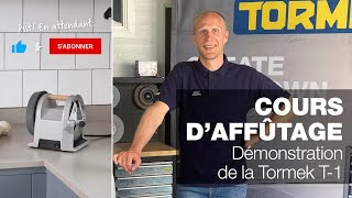 Démonstration de la Tormek T1 affûteuse pour couteaux de cuisine  Cours daffûtage Tormek spécial [upl. by Licht]