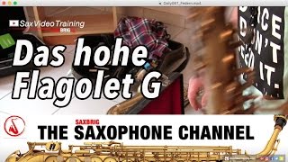 Daily Sax 062 Das hohe G  High Notes auf dem Saxophon lernen [upl. by Marcie]