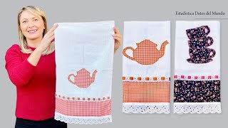 Kitchen Towel with Own Application  Idea to Sell or Give as a Gift DIY Towel [upl. by Ignacius]