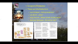 Kurzgeschichtenanalyse Thema und Inhaltsüberblick  Beispiele zu vier Geschichten [upl. by Ellehcam]