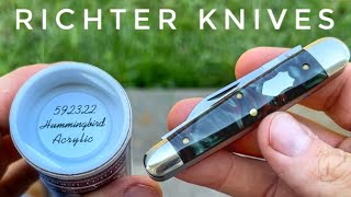 Richter Knives 161 GEC 59 HUMMINGBIRD ACRYLIC SPLIT BACK WHITTLER [upl. by Fidellas]