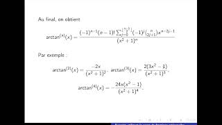 Utilisation des fractions rationnelles dérivées de larctangente [upl. by Placia]