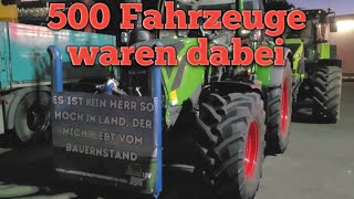 Bauern Sternfahrt Demo im Kreis Kronach mit rund 500 Fahrzeugen am 08012024 [upl. by Alphard]