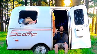 CAMPING IN A MAGICAL FOREST Living in my Scamp and Subaru [upl. by Aranahs389]