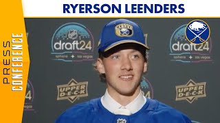 quotIm Proud to be Part of the Buffalo Organizationquot  Ryerson Leenders After Being Drafted [upl. by Nie]