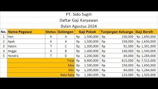 Perhitungan Gaji Golongan Karyawan [upl. by Ayyn]