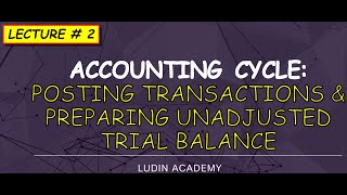 ACCOUNTING CYCLE POSTING TRANSACTIONS amp PREPARING UNADJUSTED TRIAL BALANCE [upl. by Deirdre234]